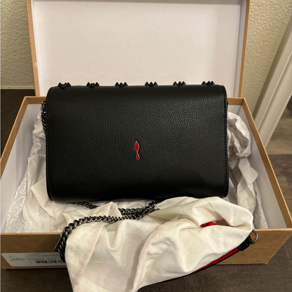 Christian Louboutin Black Studded Crossbody Bag